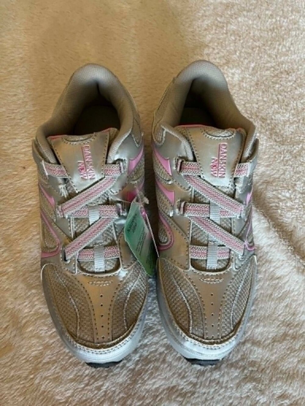 Danskin Women's Silver and Pink Athletic Sneakers size 6